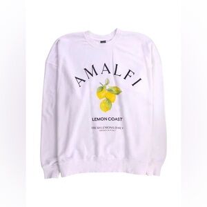 Wild Fable White Lemon Embroidered Sweater